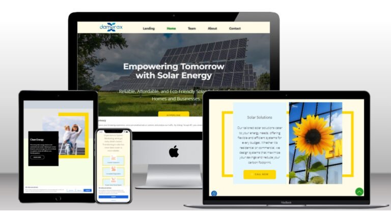 solar power website design by Damerax cloud solutions
