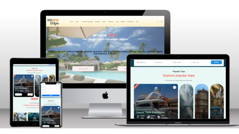 travel website designed by Damerax cloud slutions